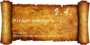 Virágh Adalbert névjegykártya